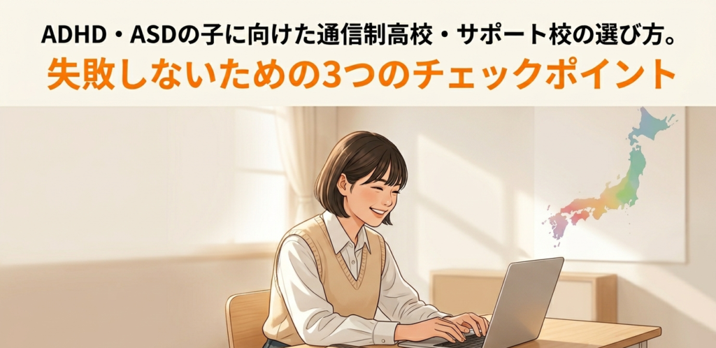 ADHD/ASDにおすすめの通信制高校の選び方