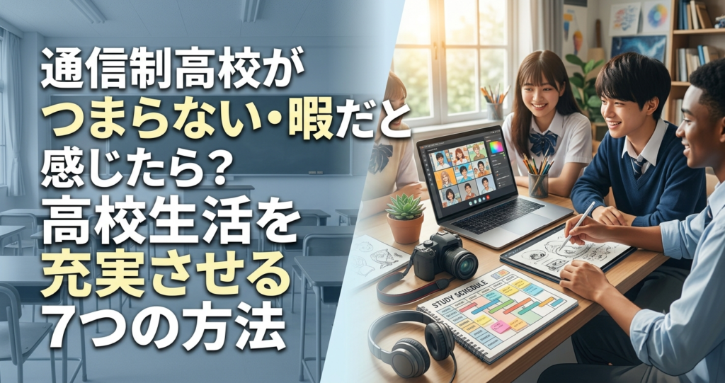 通信制高校　つまらない　退屈　暇