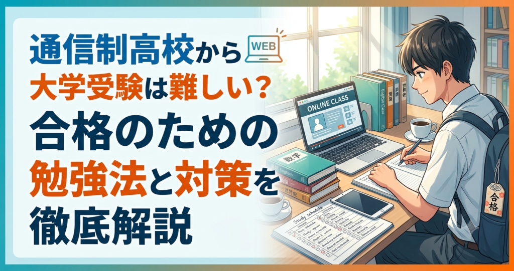 通信制高校から大学受験　勉強法　対策