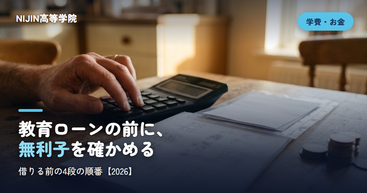 教育ローンの前に、 無利子を確かめる